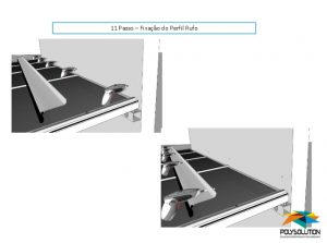 Perfil de aluminio Resolve PC-5038 e Calha Estrutural PC4412 com Policarbonato Alveolar e Vidro- ajustavel e regulável Polysolution