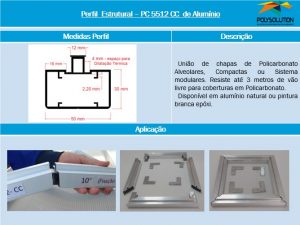 perfil de aluminio cunha e cantoneira PC5512 CC polysolution