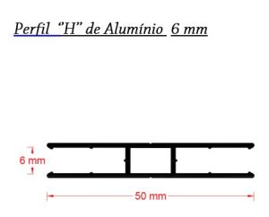 Perfis de Aluminio H 6 mm para Policarbonato - Polysolution