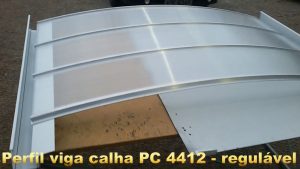 Perfis de Aluminio Base T 50 mm para Policarbonato - Polysolution