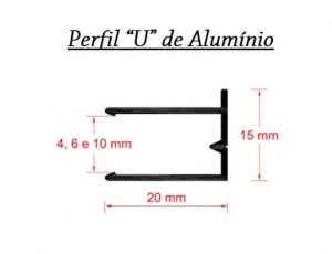 Perfis de Aluminio U para Policarbonato - Polysolution