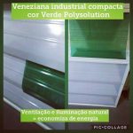 Veneziana industrial em Policarbonato compacto 1,3 mm Leitosa VentPoly - Polysolution