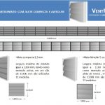 Veneziana industrial em Policarbonato compacto 1,3 mm Leitosa VentPoly - Polysolution