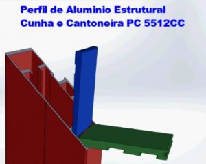 perfil de aluminio cunha e cantoneira PC5512 CC polysolution