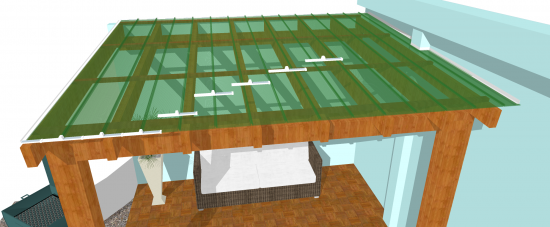 Detalhes de como fazer a estrutura de madeira para instalar as telhas de Policarbonato click Polysolution