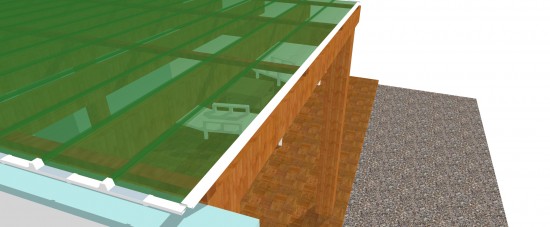 Detalhes de como fazer a estrutura de madeira para instalar as telhas de Policarbonato click Polysolution