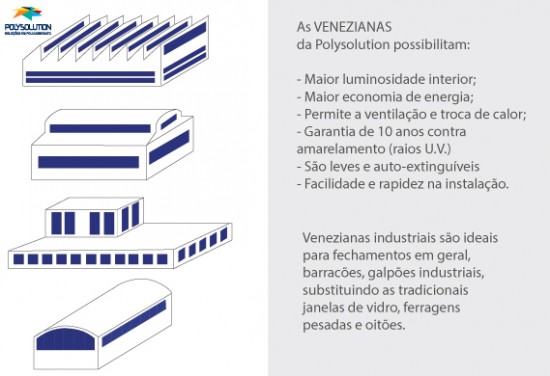 venezianas industriais em policarbonato - aplicações 
