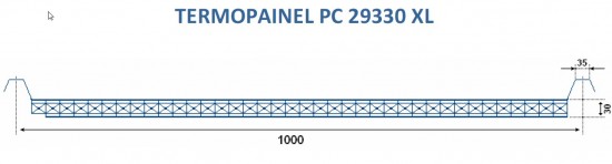 Termopainel em Policarbonato 30 mm alveolar - POlysolution