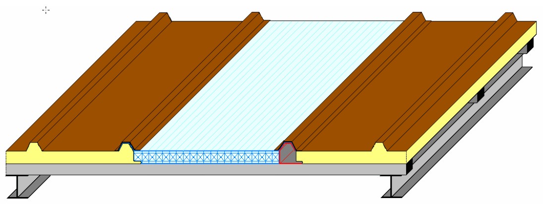 Telha de Policarbonato térmica 30 mm – modelo compatível com Trapezoidal 40  mm termica Isoeste