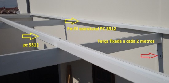 Sistema modular de instalação cobertura de Policarbonato com Perfil Viga calha e Perfil estrutural - faça voce mesmo, monte facil, rapido e economico