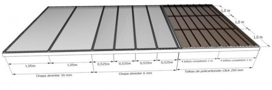 Comparação das chapas alveolar 6 e 10 mm com as telhas click - a escolha correta