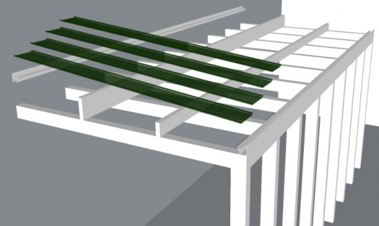Como Resolver com Policarbonato a Inclinação Zero do Pergolado de Madeira e Concreto