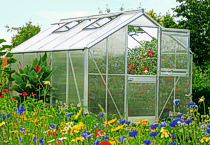 Estufa agricultura e estufa de flores com cobertura de Telhas de Policarbonato click cor cristal e chapa alveolar cristal de 6mm ou 10 mm