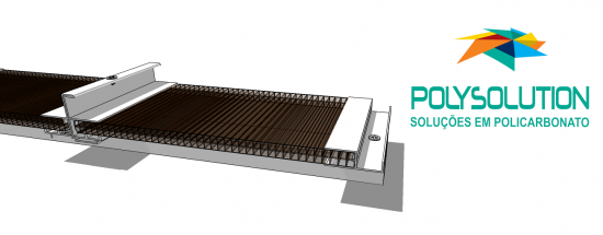 Sistema de montagem modular com perfil de união em aluminio RAP FIX CLICK, sistema de engate rápido para alveolar de 10 mm Polysolution