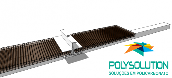 Sistema de montagem modular com perfil de união em aluminio RAP FIX CLICK, sistema de engate rápido para alveolar de 10 mm Polysolution