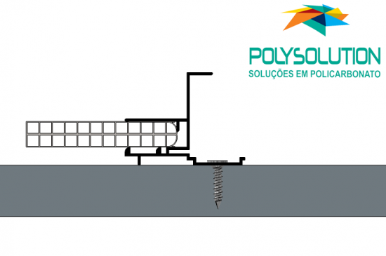 Sistema de montagem modular com perfil de união em aluminio RAP FIX CLICK, sistema de engate rápido para alveolar de 10 mm Polysolution