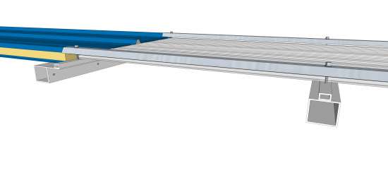 Termopainel Telha Sanduiche de Policarbonato termoacustica Translucida com 30mm espessura e encaixe trapezoidal - Polysolution
