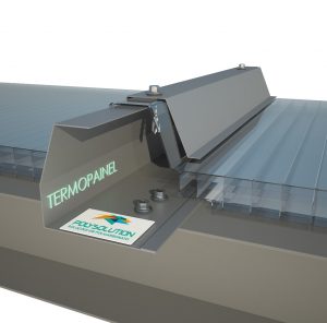 Termopainel telha de Policarbonato alveolar Trapezoidal translucido 30x1005x11.800 mm - Polysolution