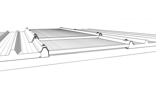 Termopainel Telha Sanduiche de Policarbonato termoacustica Translucida com 30mm espessura e encaixe trapezoidal - Polysolution