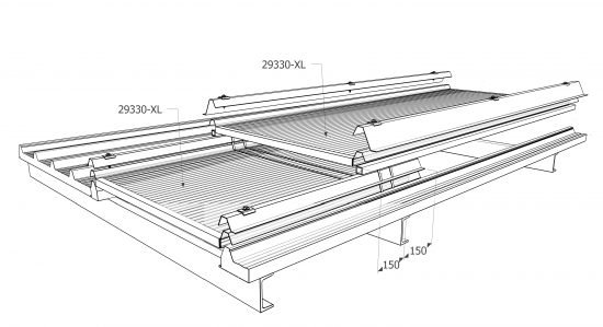 Termopainel Telha de Policarbonato termoacustica Translucida com 30mm espessura e encaixe trapezoidal - Polysolution