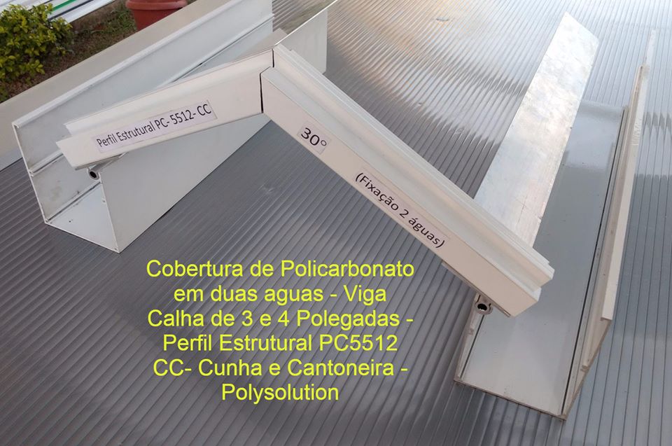 Perfil de aluminio Estrutural viga-calha PC 4412_100 com 101,6mm - Polysolution