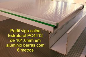 Perfil de aluminio estrutural de 4 polegadas - 101,6mm x 130 mm altura barras com 6 metros Polysolution