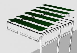 perfil estrutural de aluminio PC 5512 3 metros Polysolution 