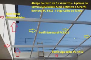 perfil estrutural de aluminio PC 4412 e PC-5512 com 3 metros Polysolution