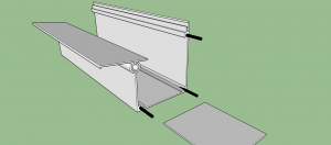 Como emendar um perfil de aluminio VIga-CAlha PC4412 de topo e manter a vedação - POlysolution