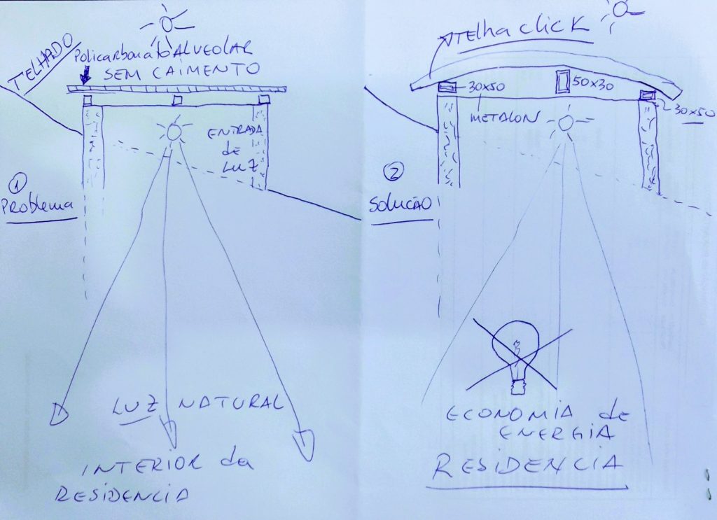 Claraboia de Policarbonato em substituição ao domo de acrilico Polysolution 1