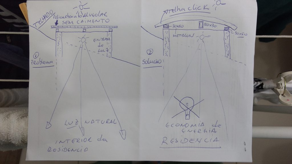 Claraboia de Policarbonato em substituição ao domo de acrilico Polysolution 1