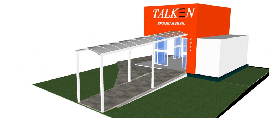 cobertura - toldo de Policarbonato compacto com 6 metros + VIGA-CALHA + Perfil T Polysolution