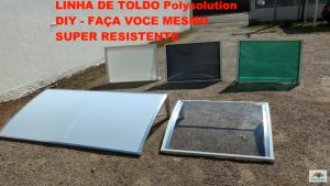 Mão Francesa e toldo de Policarbonato DIY pre pronto Polysolution