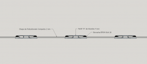 Perfil de aluminio H de 4mmx 6000 mm para pergolado de madeira POlysolution