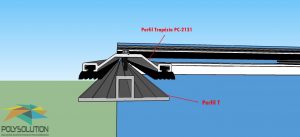 Coberta de Policarbonato com Perfis de aluminio Polysolution 