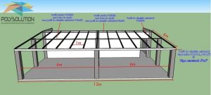 Cobertura de Policarbonato com Perfis de Aluminio estrutural Auto-portante Polysolution