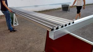 Cobertura de Policarbonato com Perfis de Aluminio estrutural Auto-portante Polysolution