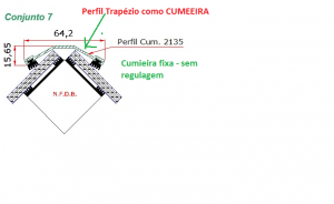 Cumeeira ou cumieira de aluminio para cobertura de Policarbonato ajustavel e regulável PC9090 com gaxeta de EPDM - barras de 6 metros - Polysolution