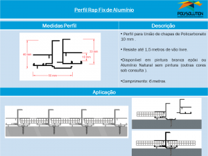 Linha de perfis para Instalação Policarbonato rap-fix 10 mm - Polysolution