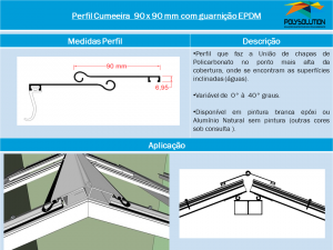 Perfil Cumeeira de Alumínio 90 mm - Polysolution