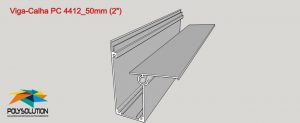 Perfil Viga-Calha PC 4412_50 com 2 Polegadas - Polysolution - É Viga É Calha - Polysolution 