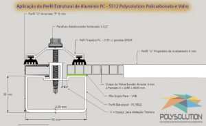 Claraboia de Policarbonato Infra Red 10mm - Polysolution