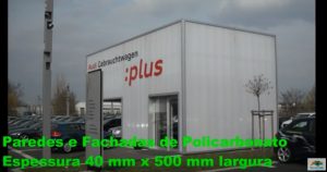 Paredes e divisórias de Policarbonato 40 mm wall 40 Polysolution 