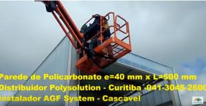 Paredes e divisórias de Policarbonato 40 mm wall 40 Polysolution 