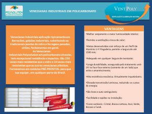 Veneziana Insustrial em Policarbonato Alveolar 4mm Vent-Poly 