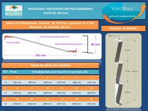 Veneziana Insustrial em Policarbonato Alveolar 4mm Vent-Poly 