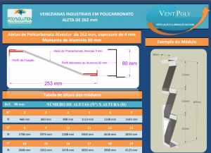 Veneziana Industrial em Policarbonato 4 mm Vent-poly Ventilação e iluminação natural - Polysolution 