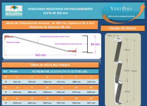 Veneziana Industrial em Policarbonato 4 mm Vent-poly Ventilação e iluminação natural - Polysolution 