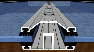 Pergolado de madeira com Perfil T e Trapézio - Polysolution