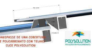 Transpasse em cobertura de Policarbonato - Polysolution 